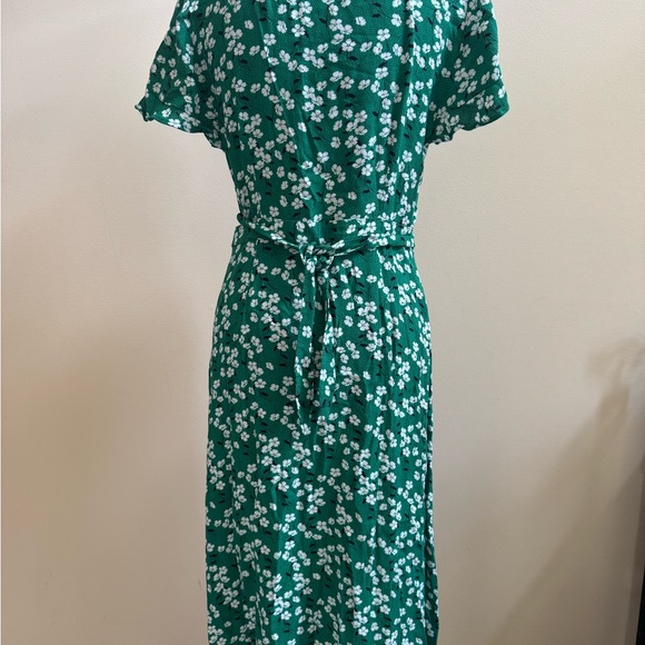 LOFT Green Floral Midi Dress - Picture 4 of 6